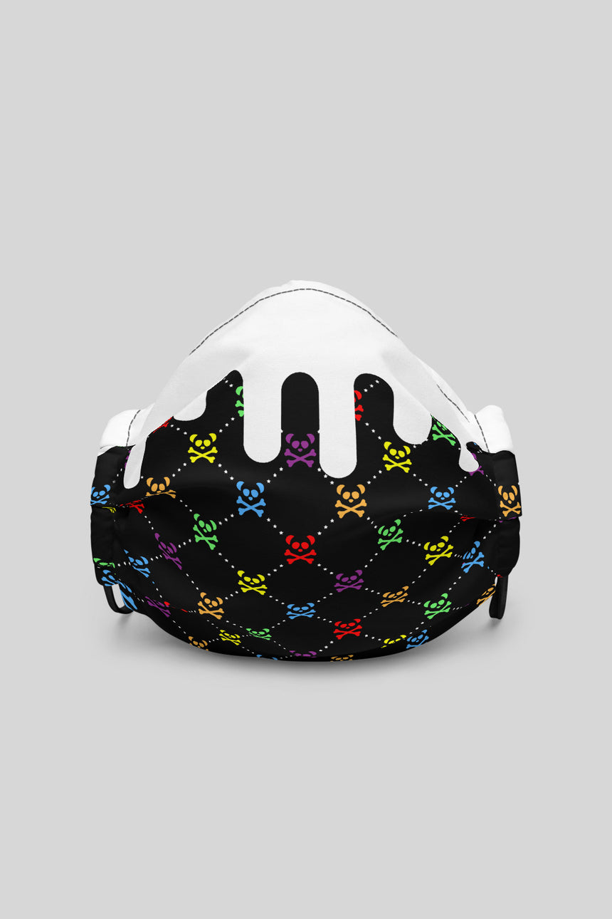 Unisex Rainbow Monogram Drip Face Mask