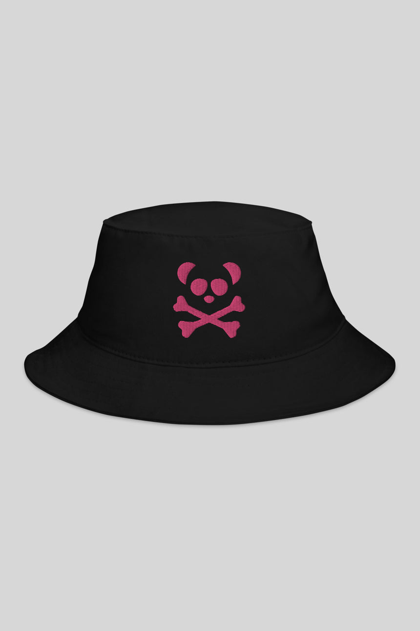 Unisex Fuchsia Panda Skull Bucket Hat
