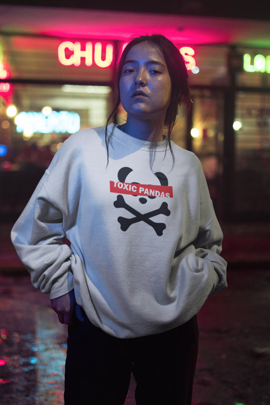 Women's Toxic Pandas Censored Fleece Sweater - Toxic Pandas