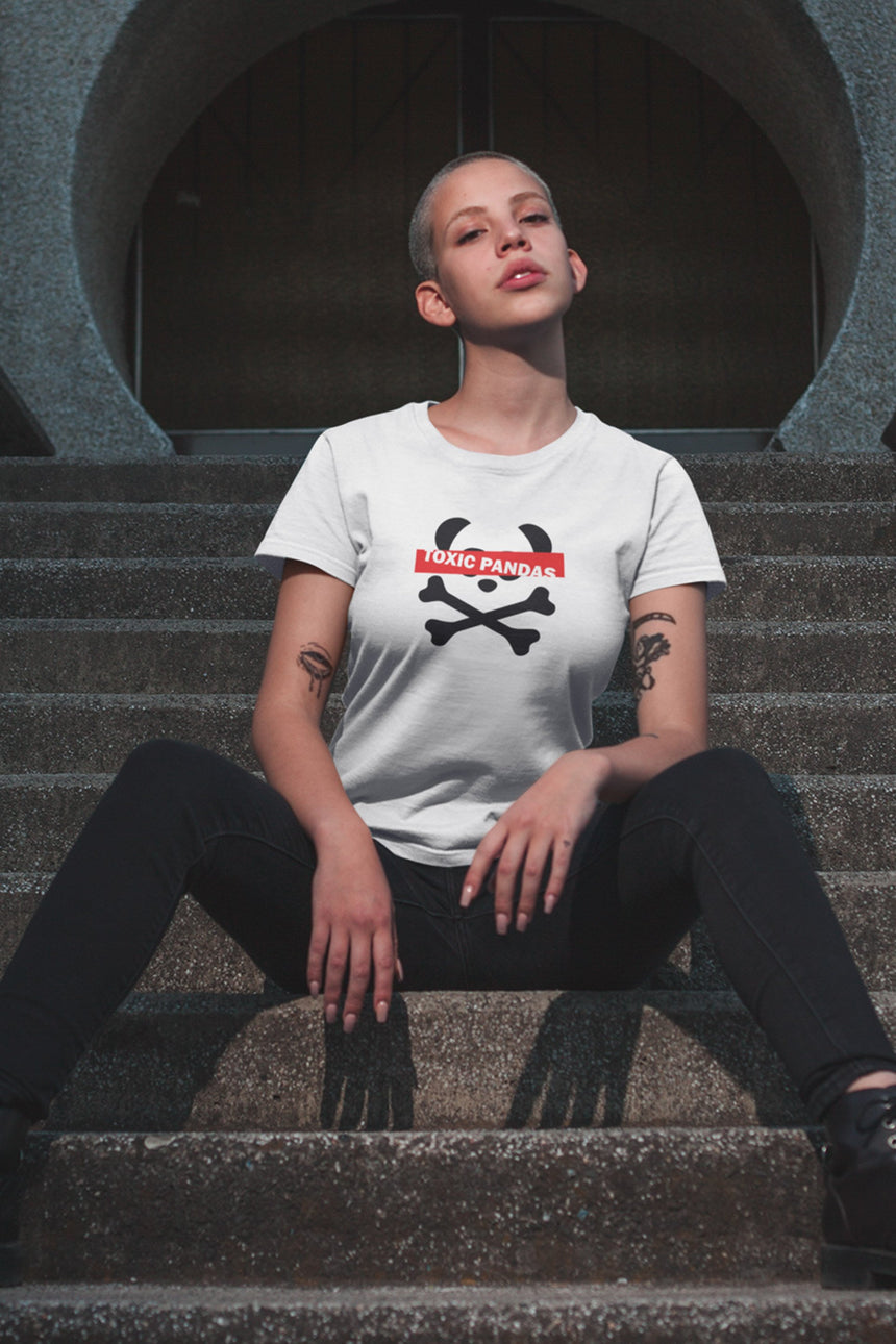 Women's short Toxic Pandas Censored Short Sleeve T-Shirt - Toxic Pandas