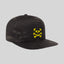 Unisex Black Camo Cap - Yellow