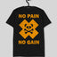 No Pain No Gain Panda-Dry T-Shirt - Orange