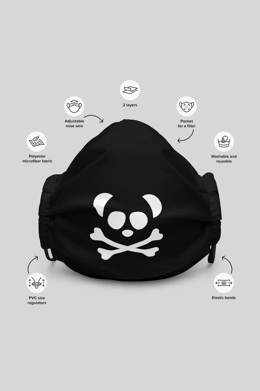 Unisex Panda Skull Face Mask