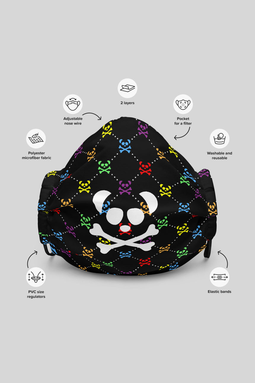 Unisex Rainbow Monogram Mask